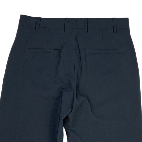 COS Cuffed Hem Trouser Pant 4 Blue Cropped Polyester High Rise - Picture 8 of 12